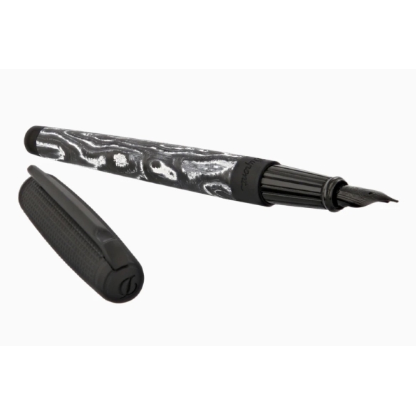 Line D Large Carbon Dark Storm black fountain pen ST Dupont - 2