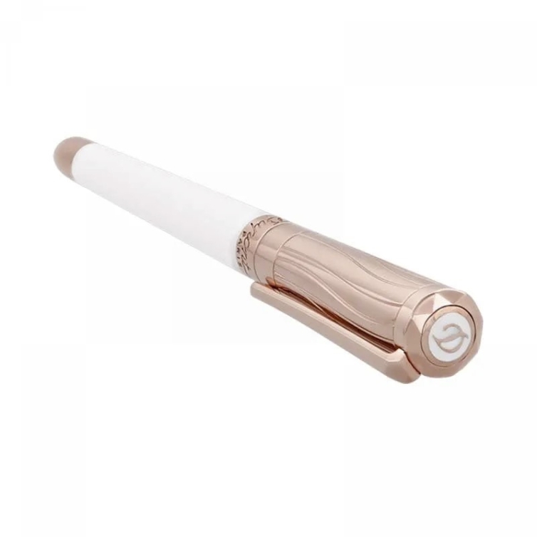 Penna roller Liberté bianca e oro rosa ST Dupont - 2