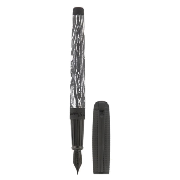 Pluma estilográfica Line D Large Carbon Dark Storm negra