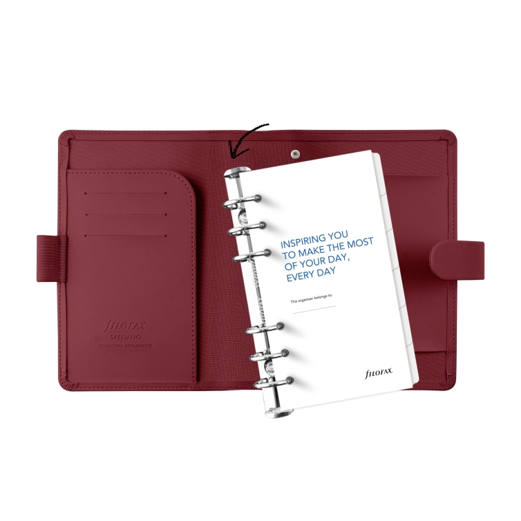 Filofax Saffiano Προσωπικό ημερολόγιο σκούρο κόκκινο - 4