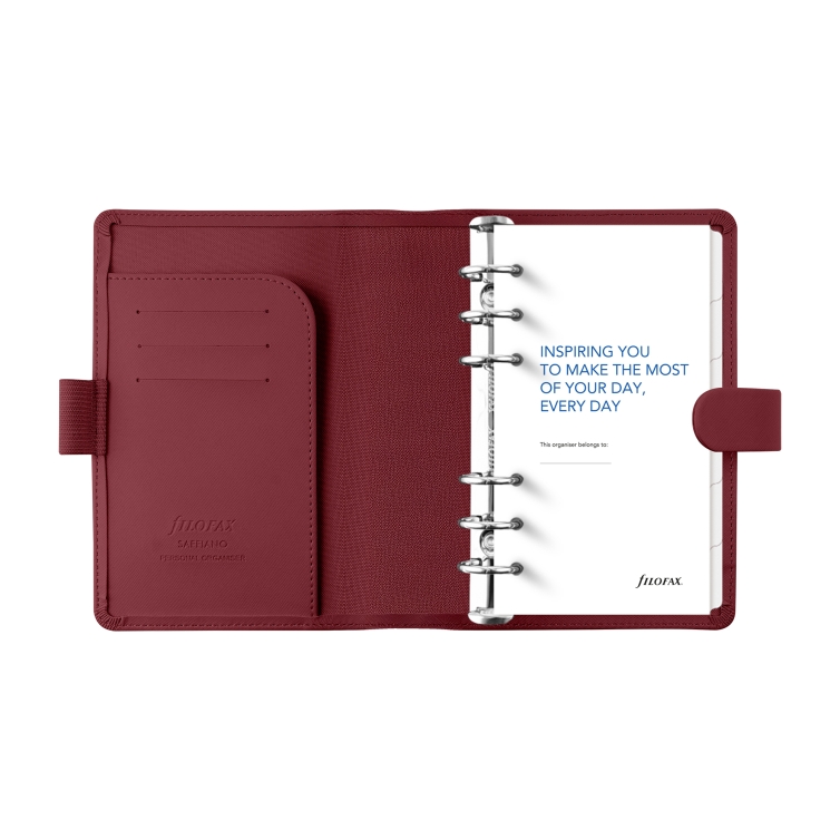 Filofax Saffiano Προσωπικό ημερολόγιο σκούρο κόκκινο - 5