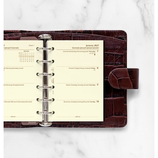 Täyttöpakkauskalenteri viikko 2 sivulle Pocket 2027 Cream 5J Filofax - 1