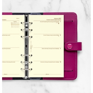 Calendar săptămânal de rezervă 2 pagini Personal 2027 Crem 5J Filofax - 2