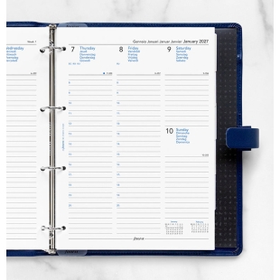 Koledar za dopolnitev teden na 2 straneh A4 2027 5J stolpci Filofax - 1