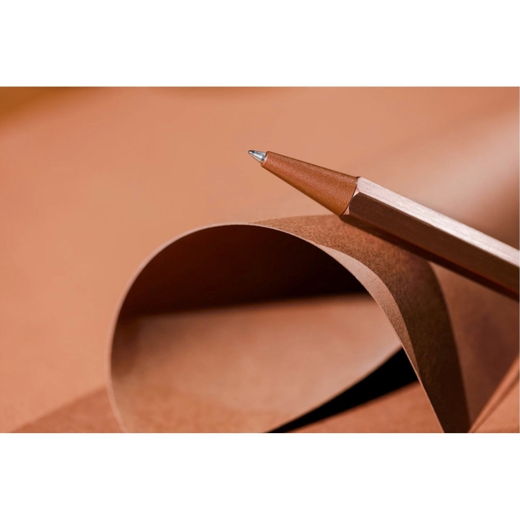 script brown ballpoint pen Rhodia - 3