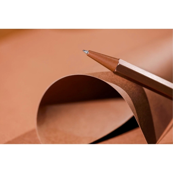 script brown ballpoint pen Rhodia - 3