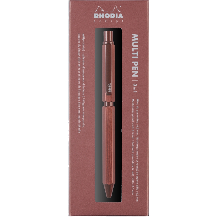 script 3in1 brown multifunctional pen Rhodia - 2