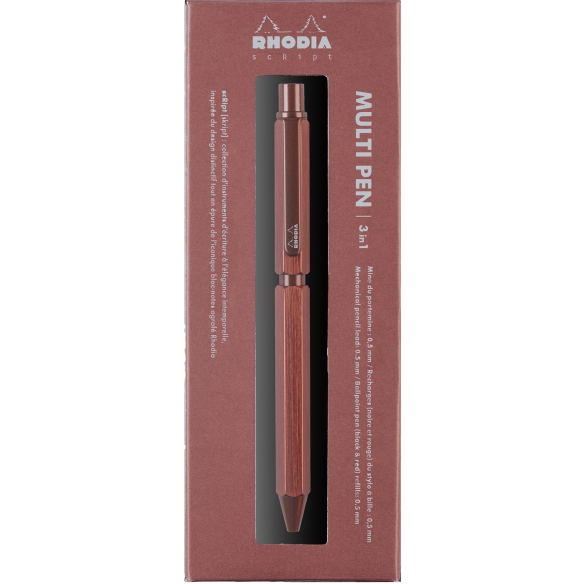 script 3in1 brown multifunctional pen Rhodia - 2