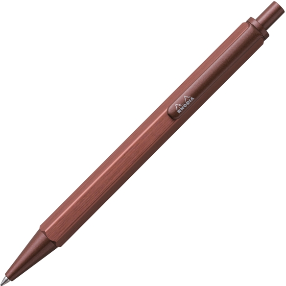 script brown ballpoint pen Rhodia - 1