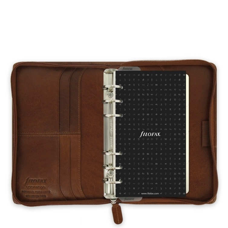 Lockwood Zip Personal Organiser Brown FILOFAX - 3